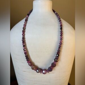 JAY KING Mine Finds Raspberry Sapphire Graduated Bead Necklace 17-20inch